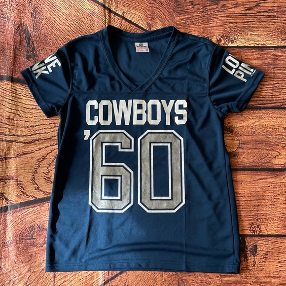 Victoria's Secret Tops - VICTORIA'S SECRET PINK Dallas Cowboys NFL Football Bling Jersey M Rare Exclusive